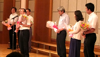 恩師へ花束贈呈＆あいさつ③